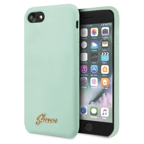 Kup Etui Guess GUHCI8LSLMGGR Apple iPhone SE 2022/SE 2020/8/7 zöld/zöld kemény tok Szilikon Vintage Arany Logó - GUE540GRN - {ean13} - Sklep Home Screen