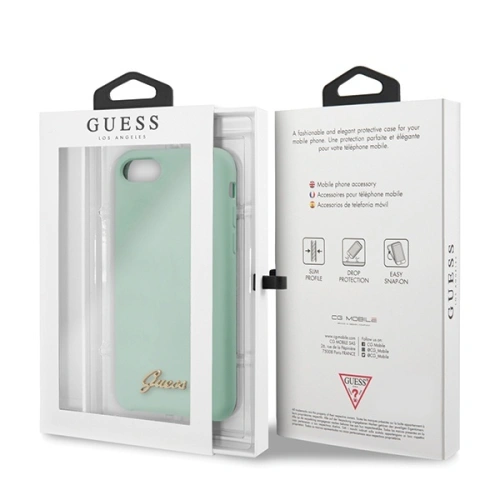 Kup Etui Guess GUHCI8LSLMGGR Apple iPhone SE 2022/SE 2020/8/7 zöld/zöld kemény tok Szilikon Vintage Arany Logó - GUE540GRN - {ean13} - Sklep Home Screen