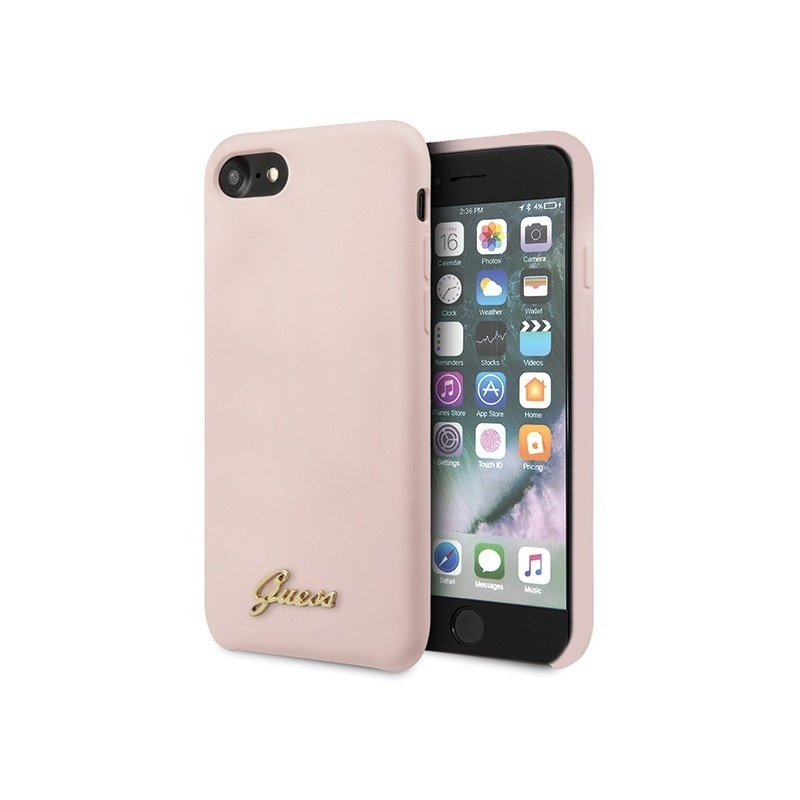 Buy Guess GUHCI8LSLMGLP Apple iPhone SE 2022/SE 2020/8/7 light pink hard case Silicone Vintage Gold Logo - 3700740475737 - GUE541PNK - Homescreen.pl