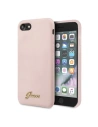 Etui Guess GUHCI8LSLMGLP Apple iPhone SE 2022/SE 2020/8/7 světle růžové/light pink tvrdé pouzdro Silikonové Vintage Gold Logo