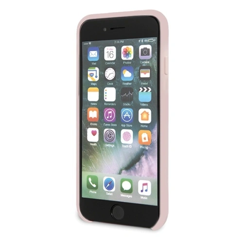 Kup Etui Guess GUHCI8LSLMGLP Apple iPhone SE 2022/SE 2020/8/7 világos rózsaszín kemény tok Szilikon Vintage Arany Logó - GUE541PNK - {ean13} - Sklep Home Screen