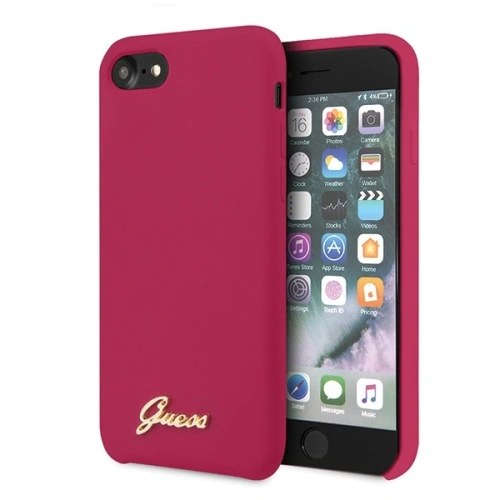 Kup Etui Guess GUHCI8LSLMGRE Apple iPhone SE 2022/SE 2020/8/7 červené/burgundské tvrdé pouzdro Silikonové Vintage Gold Logo - GUE542BRG - {ean13} - Sklep Home Screen