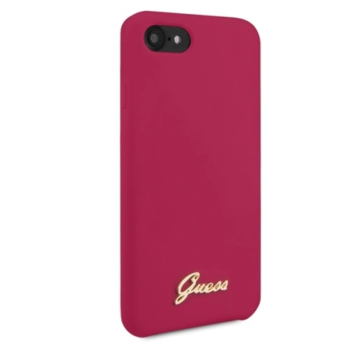 Kup Etui Guess GUHCI8LSLMGRE Apple iPhone SE 2022/SE 2020/8/7 červené/burgundské tvrdé pouzdro Silikonové Vintage Gold Logo - GUE542BRG - {ean13} - Sklep Home Screen