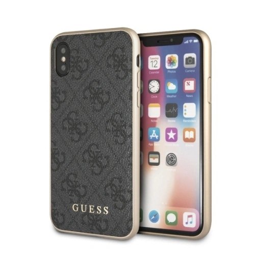 Buy Guess GUHCPXG4GG Apple iPhone X/XS grey hard case 4G Collection - GUE543GRY - {ean13} - Home Screen Store Europe