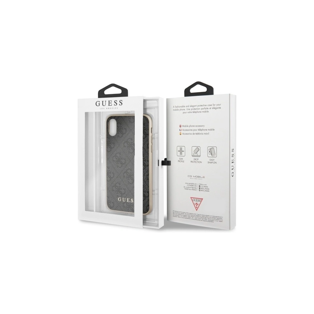 Etui Guess GUHCPXG4GG Apple iPhone X/XS szary/grey hard case 4G Collection