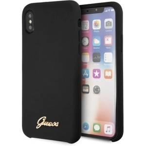 Kup Guess Apple Tasche GUHCPXLSLMGBK iPhone X/XS schwarz/schwarz Hartschale Silikon Vintage Gold Logo - GUE544BLK - {ean13} - Sklep Home Screen