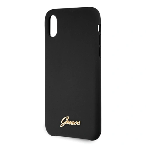 Kup Etui Guess GUHCPXLSLMGBK Apple iPhone X/XS black/czarny hard case Silicone Vintage Gold Logo - GUE544BLK - {ean13} - Sklep Home Screen