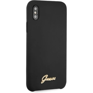 Kup Guess Apple Tasche GUHCPXLSLMGBK iPhone X/XS schwarz/schwarz Hartschale Silikon Vintage Gold Logo - GUE544BLK - {ean13} - Sklep Home Screen