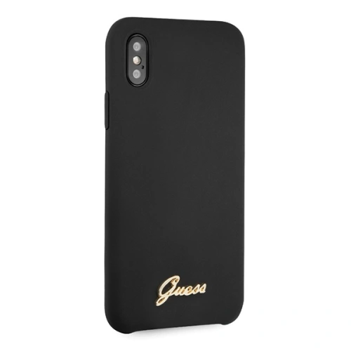 Kup Etui Guess GUHCPXLSLMGBK Apple iPhone X/XS black/czarny hard case Silicone Vintage Gold Logo - GUE544BLK - {ean13} - Sklep Home Screen