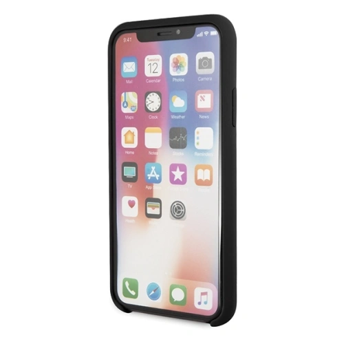 Kup Etui Guess GUHCPXLSLMGBK Apple iPhone X/XS black/czarny hard case Silicone Vintage Gold Logo - GUE544BLK - {ean13} - Sklep Home Screen