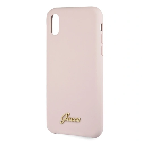 Buy Guess GUHCPXLSLMGLP Apple iPhone X/XS ight pink hard case Silicone Vintage Gold Logo - GUE545PNK - {ean13} - Home Screen Store Europe