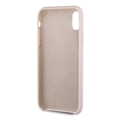 Kup Etui Guess GUHCPXLSLMGLP Apple iPhone X/XS jasnoróżowy/light pink hard case Silicone Vintage Gold Logo - GUE545PNK - {ean13} - Sklep Home Screen