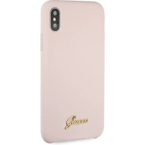 Kup Guess Apple Tasche GUHCPXLSLMGLP iPhone X/XS hellrosa/hellrosa Hartschale Silikon Vintage Gold Logo - GUE545PNK - {ean13} - Sklep Home Screen