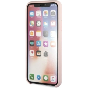Kup Guess Apple Tasche GUHCPXLSLMGLP iPhone X/XS hellrosa/hellrosa Hartschale Silikon Vintage Gold Logo - GUE545PNK - {ean13} - Sklep Home Screen