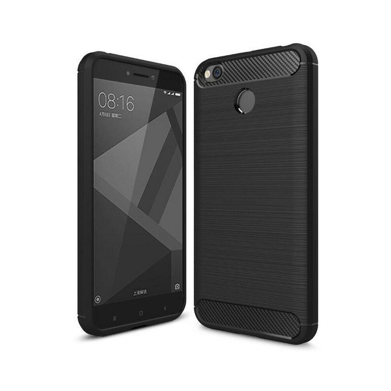 HS Case SOLID TPU Xiaomi Redmi 4X Black + Szkło
