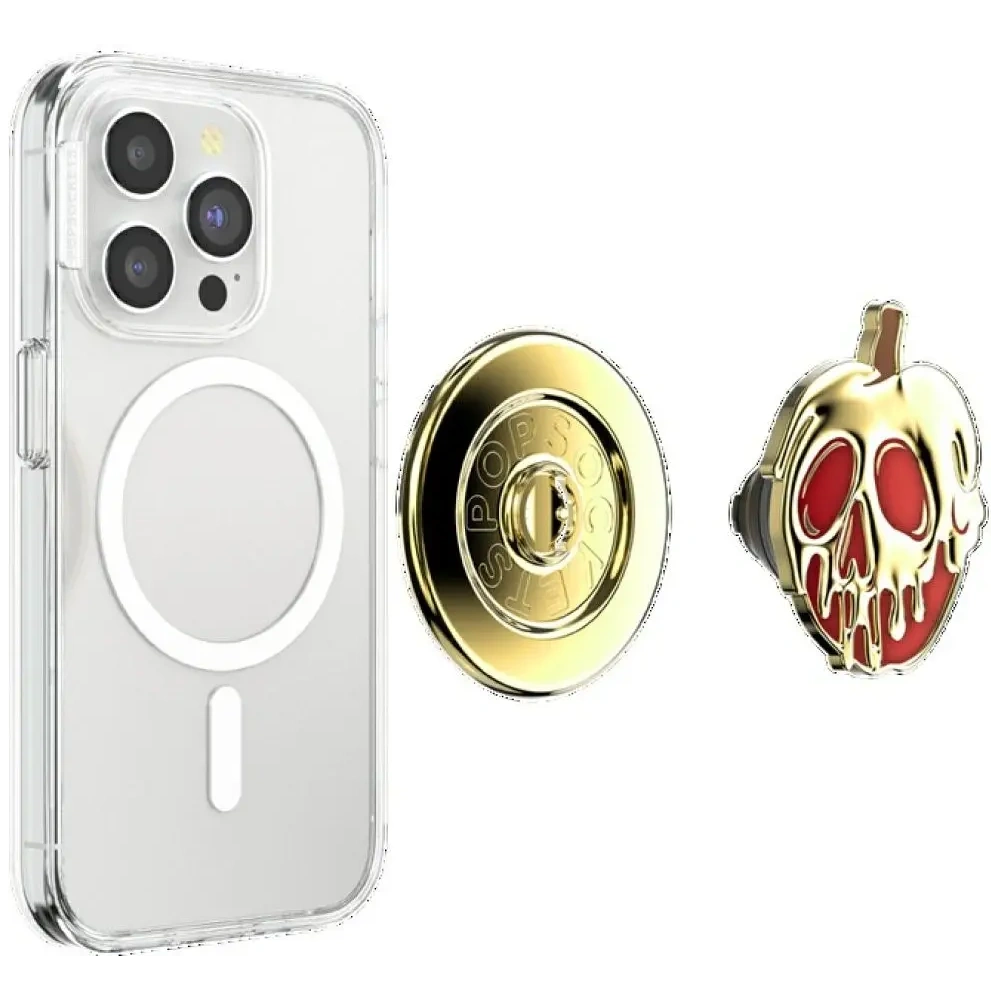 Uchwyt do telefonu POPSOCKETS Round Disney Enamel Poison Apple MagSafe złoty