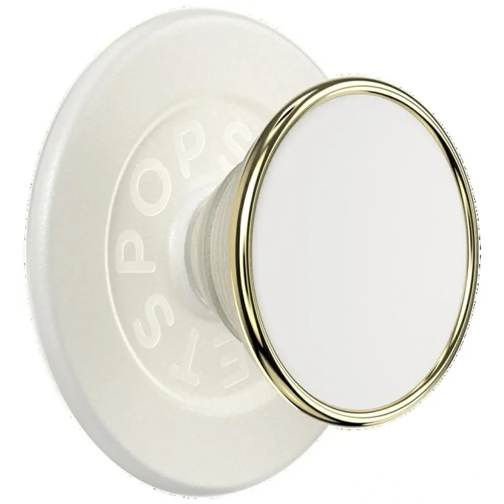 Uchwyt do telefonu POPSOCKETS Round Luxe Coconut Creme Enamel MagSafe beżowy