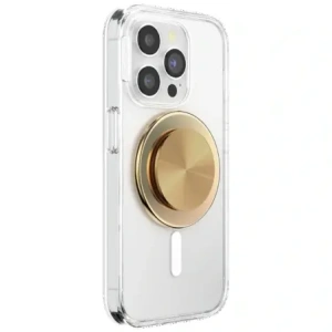 Uchwyt do telefonu POPSOCKETS Round Radial Gold Aluminum MagSafe złoty