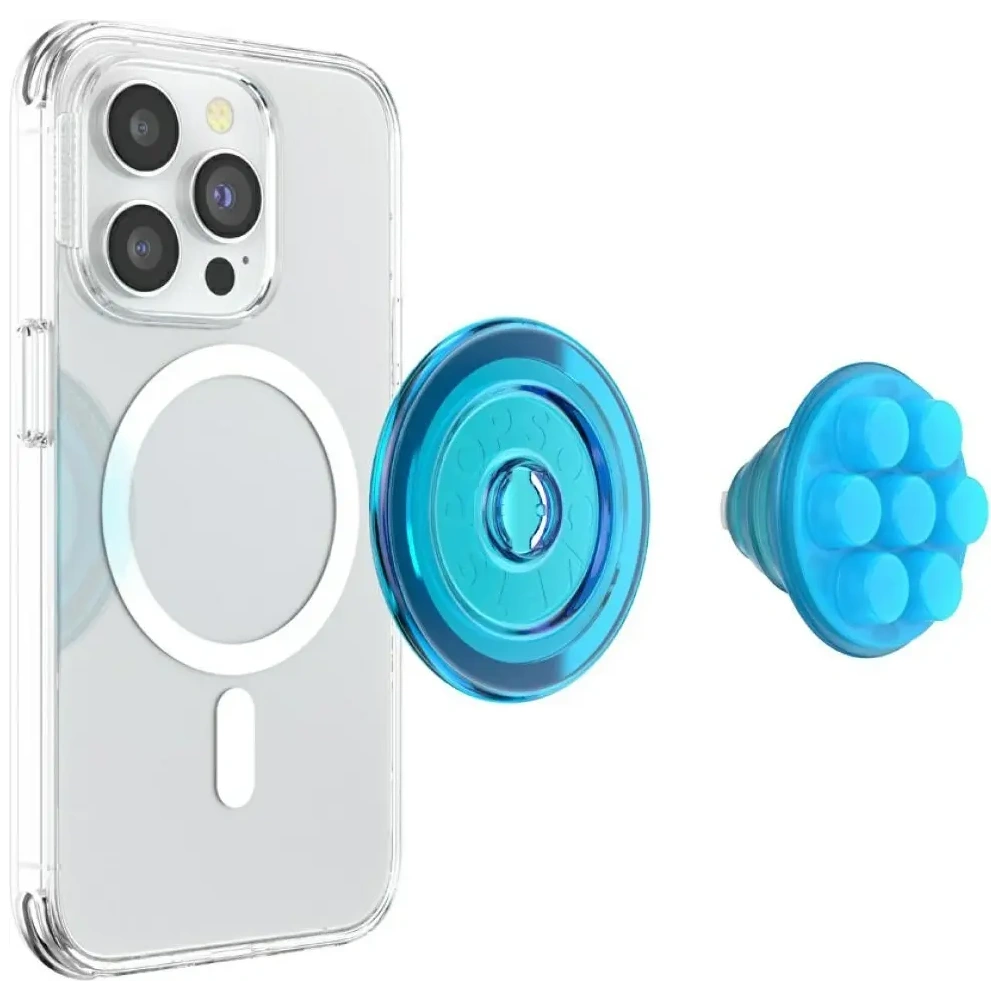 Uchwyt do telefonu POPSOCKETS Translucent FG-Popper MagSafe niebieski