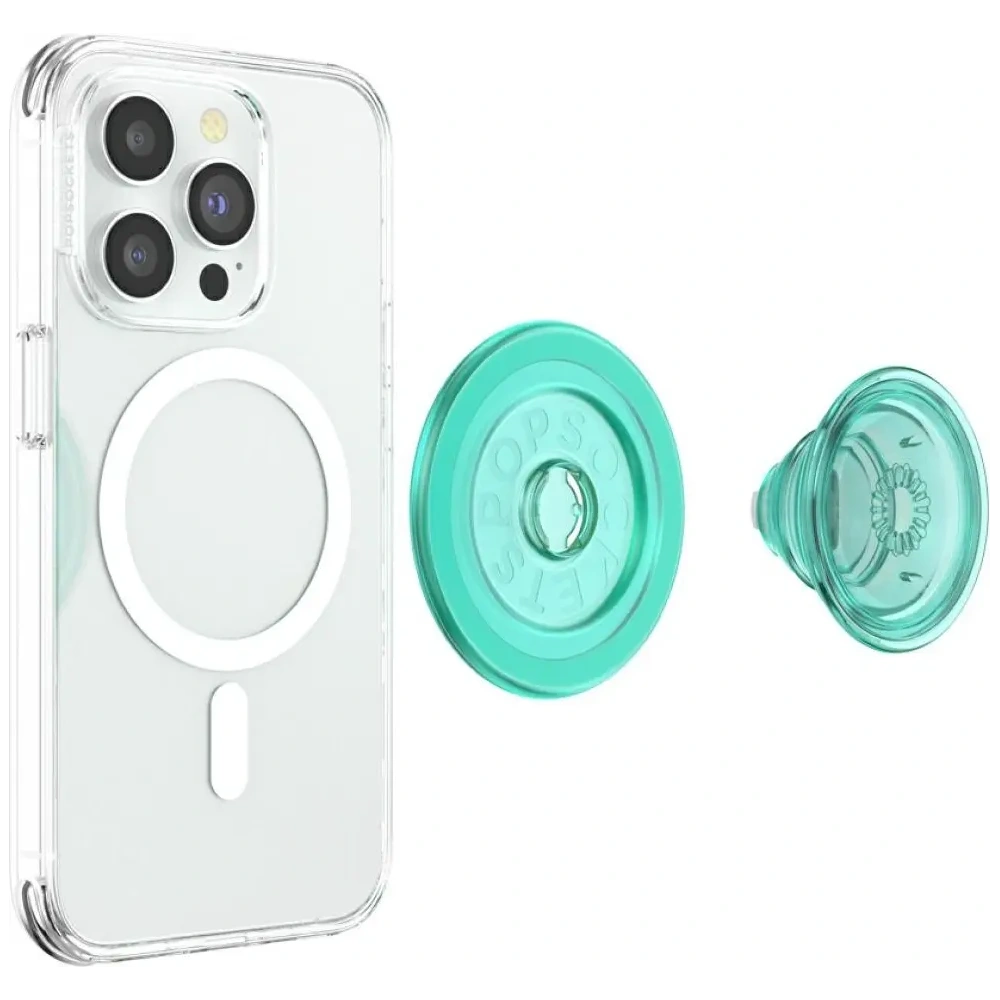 Uchwyt do telefonu POPSOCKETS Translucent MagSafe miętowy