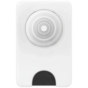 Uchwyt i podstawka do telefonu z portfelem POPSOCKETS PopWallet+ PopGrip PW+ MS G2 MagSafe biało-przezroczysty