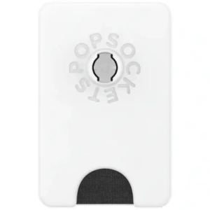 Uchwyt i podstawka do telefonu z portfelem POPSOCKETS PopWallet+ PopGrip PW+ MS G2 MagSafe biało-przezroczysty