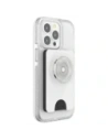 Uchwyt i podstawka do telefonu z portfelem POPSOCKETS PopWallet+ PopGrip PW+ MS G2 MagSafe biało-przezroczysty