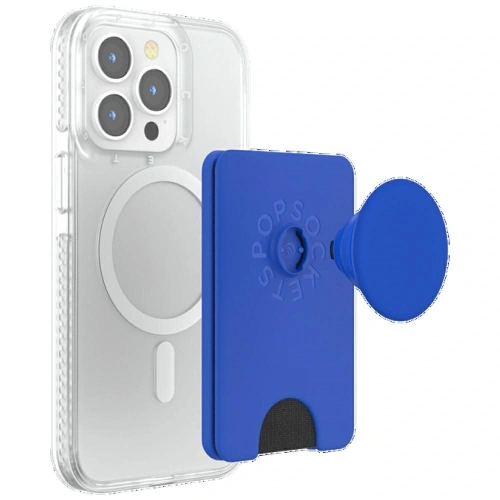 Uchwyt i podstawka do telefonu z portfelem POPSOCKETS PopWallet+ PopGrip PW+ MS MagSafe kobalt
