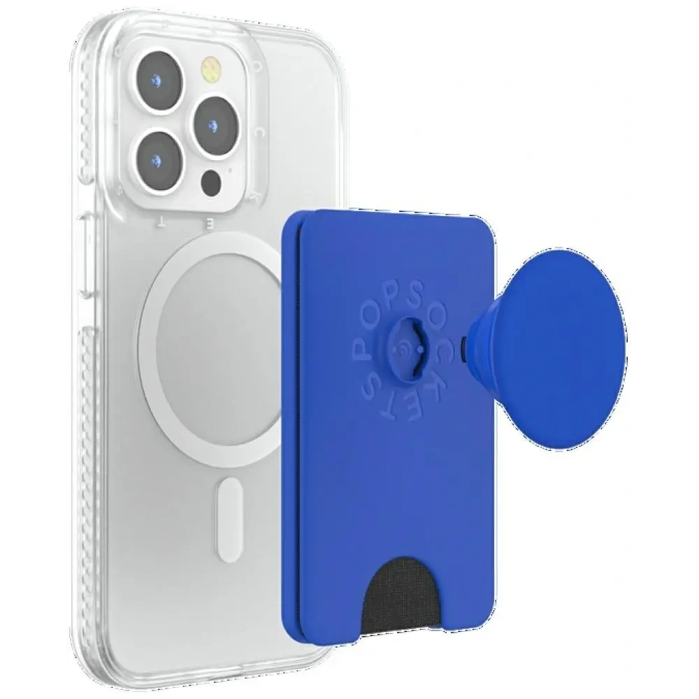Uchwyt i podstawka do telefonu z portfelem POPSOCKETS PopWallet+ PopGrip PW+ MS MagSafe kobalt