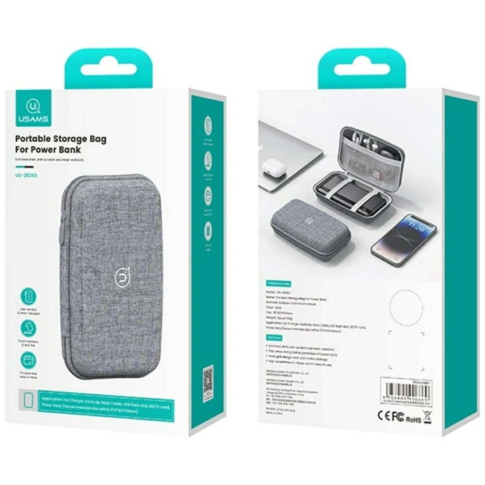 Torba do akcesoriów USAMS US-ZB263 szary
