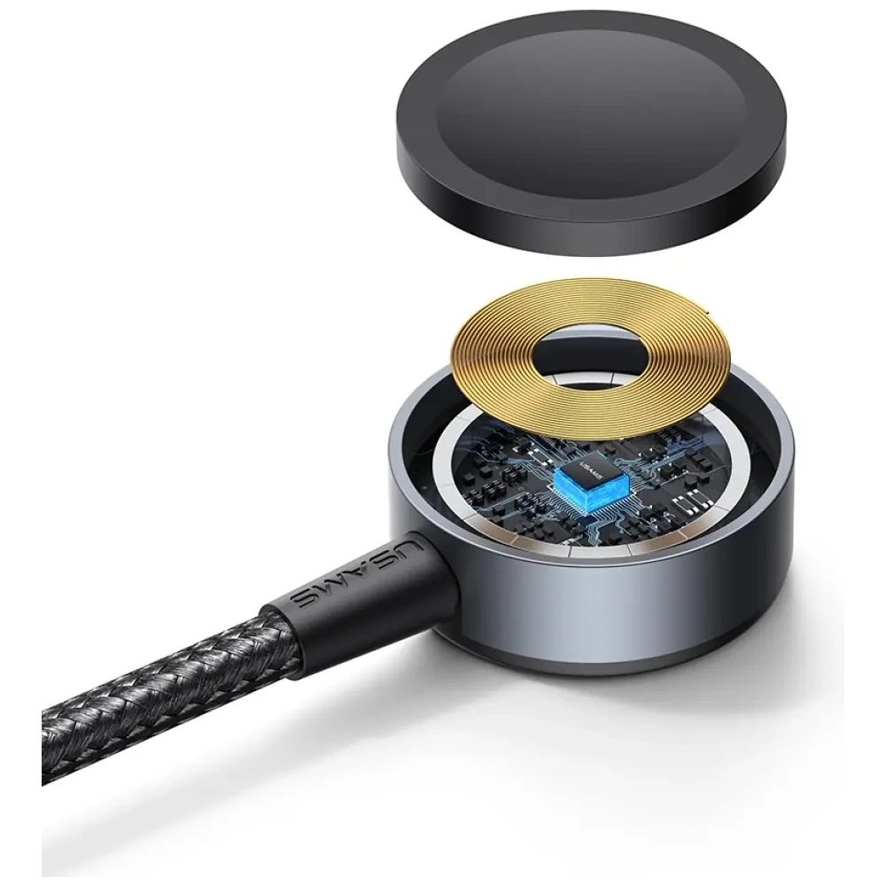 Kabel USAMS Huan Series SJ754 3w1 72W USB-C / USB-C 60W, USB-C 12W + ładowarka do zegarka 2.5W tarnish