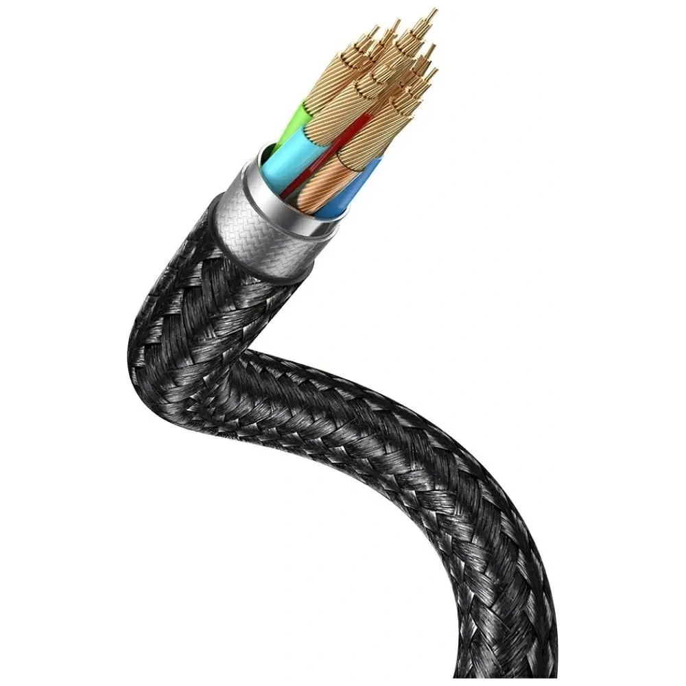 Kabel USAMS Huan Series SJ754 3w1 72W USB-C / USB-C 60W, USB-C 12W + ładowarka do zegarka 2.5W tarnish