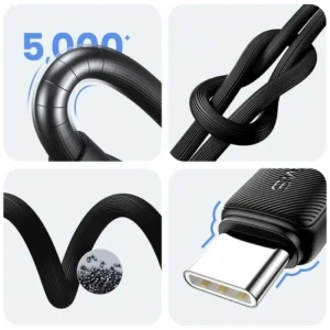 Kabel USAMS KY Series US-SJ693 3A USB-A / USB-C 2m biały