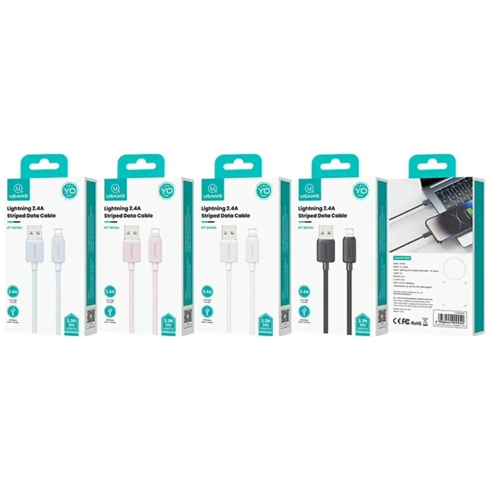 Kabel USAMS KY Series US-SJ694 USB-A / Lightning 2.4A 2m biały