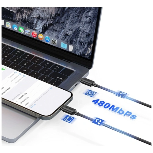 Kabel USAMS KY Series US-SJ696 60W USB-C / USB-C 2m biały