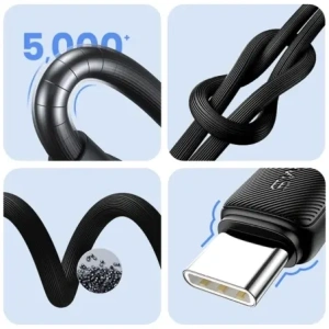 Kabel USAMS KY Series US-SJ696 60W USB-C / USB-C 2m biały