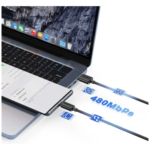 Kabel USAMS KY Series US-SJ698 3A USB-A / USB-C 3m biały