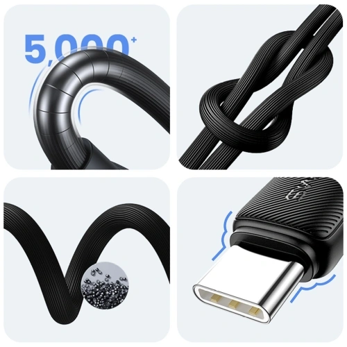 Kabel USAMS KY Series US-SJ698 3A USB-A / USB-C 3m czarny