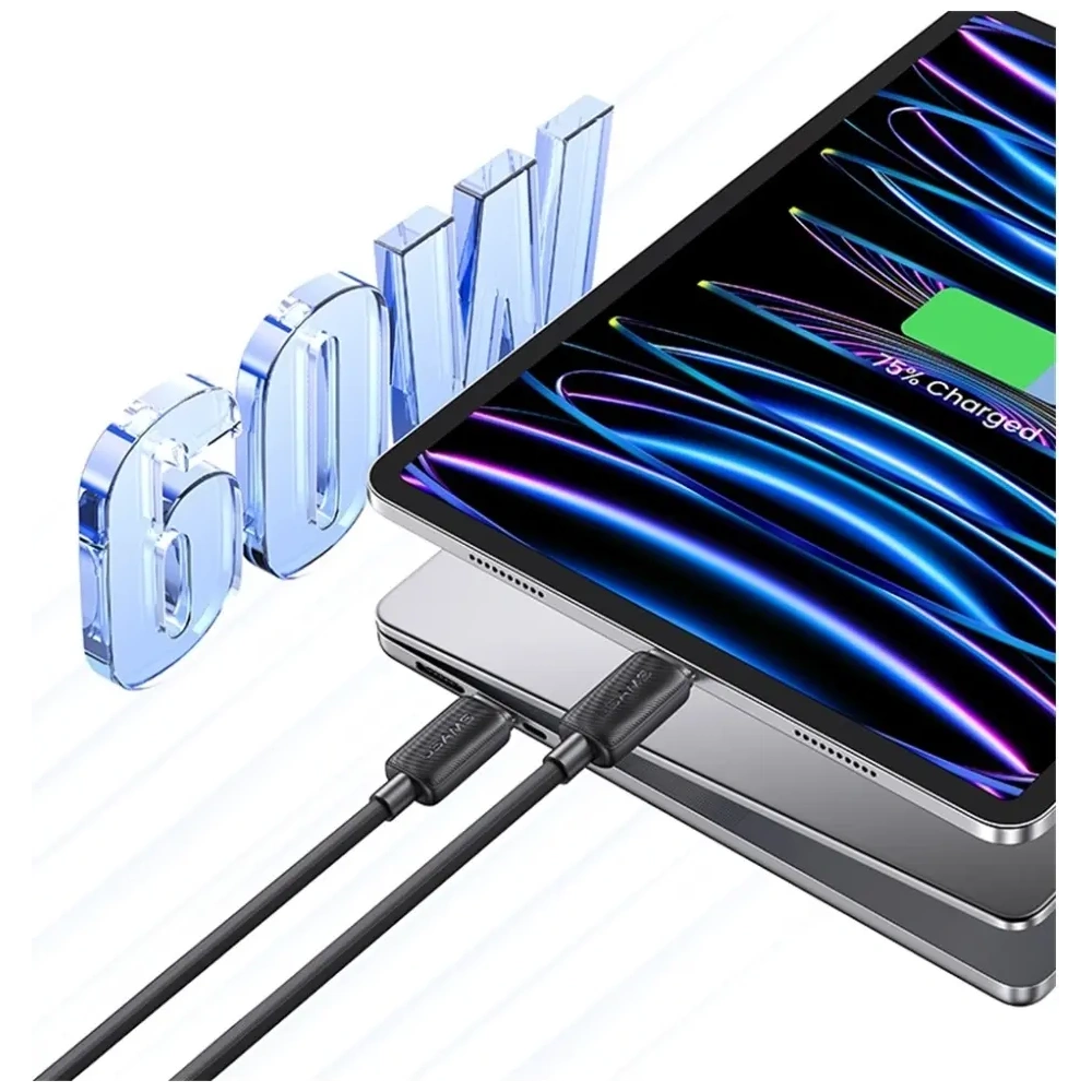 Kabel USAMS KY Series US-SJ701 60W USB-C / USB-C 3m czarny