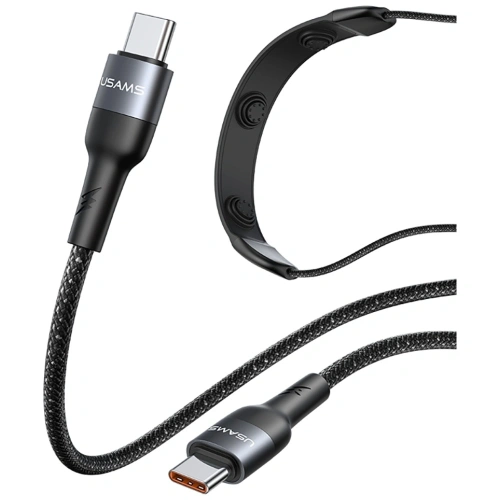 Kabel USAMS SJ759 U89 100W Fast Charging z masażerem czarny