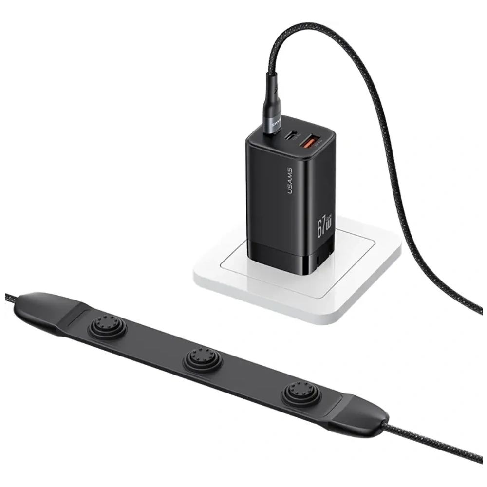 Kabel USAMS SJ759 U89 100W Fast Charging z masażerem czarny