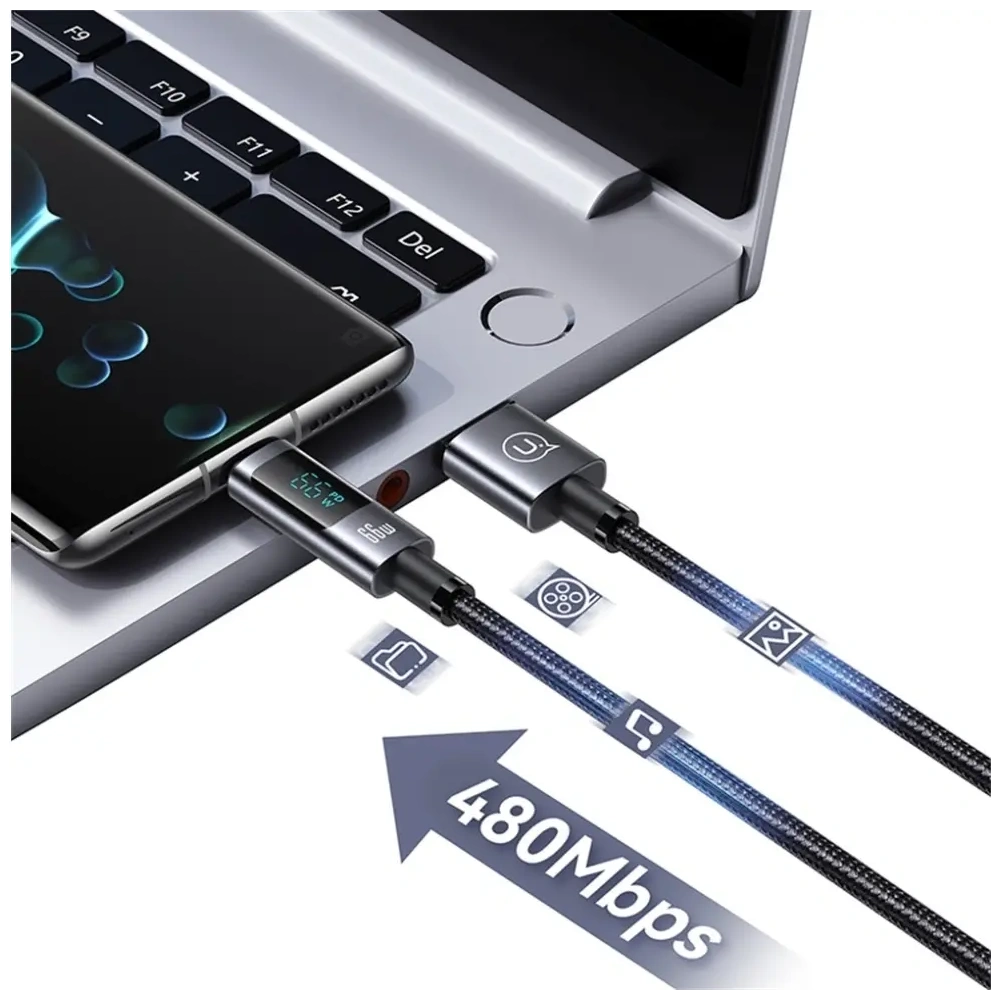 Kabel USAMS Sufeng Series US-SJ673 66W 6A Fast Charging USB-C do USB-A 1.2m tarnish