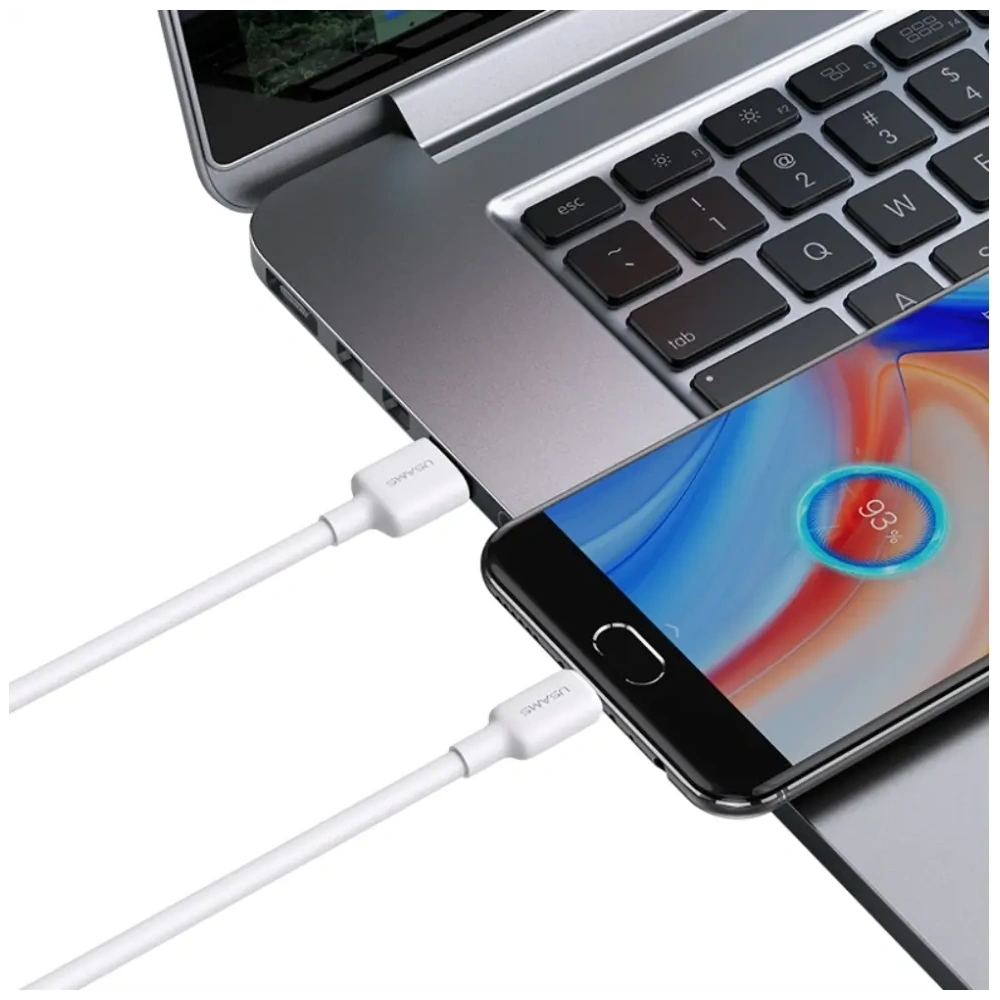Kabel USAMS US-SJ603 U84 3A USB-C / USB-A 3m biały