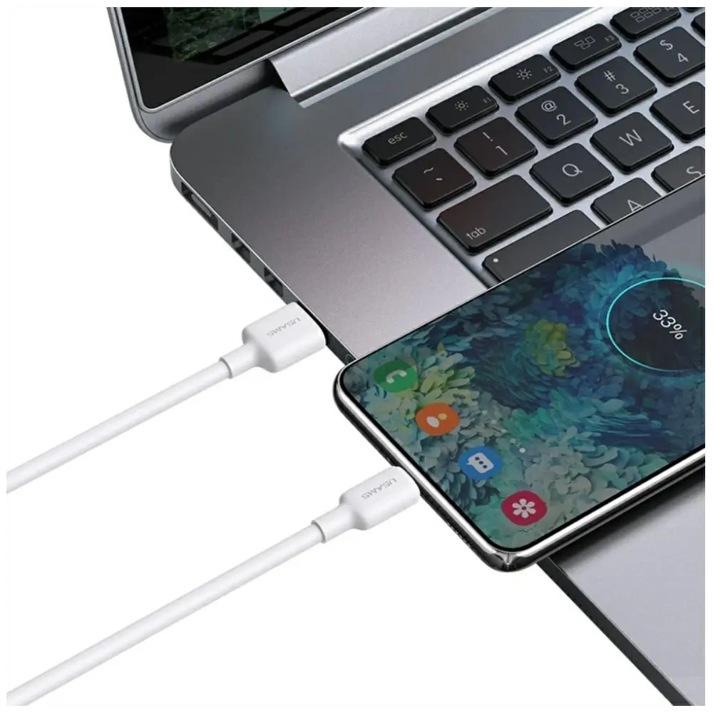 Kabel USAMS US-SJ603 U84 3A USB-C / USB-A 3m biały