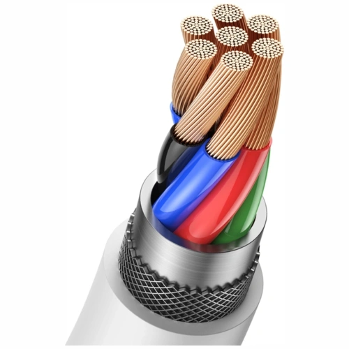 Kabel USAMS US-SJ603 U84 3A USB-C / USB-A 3m biały