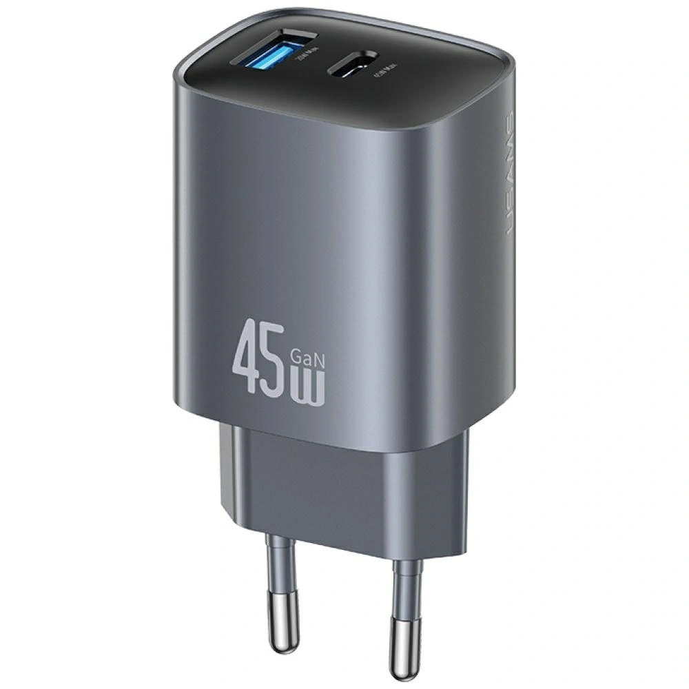 Ładowarka sieciowa USAMS CC290 T66 45W GaN USB-A, USB-C tarnish