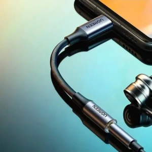 Adapter audio UGREEN AV161 USB-C (męski) / mini jack 3,5 mm (żeński) 10cm szary
