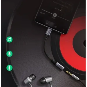 Adapter audio UGREEN AV161 USB-C (męski) / mini jack 3,5 mm (żeński) 10cm szary