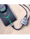 Adapter UGREEN CM193 50596 audio dwuportowy USB-C (męski) - mini jack 3.5mm / USB-C (żeński) szary