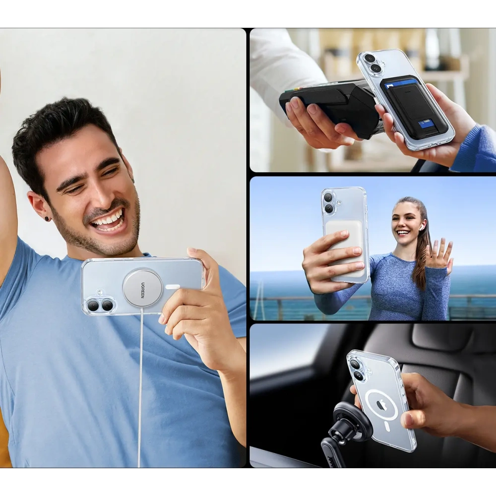 Etui UGREEN Classy Clear Magnetic do Apple iPhone 16 przezroczyste